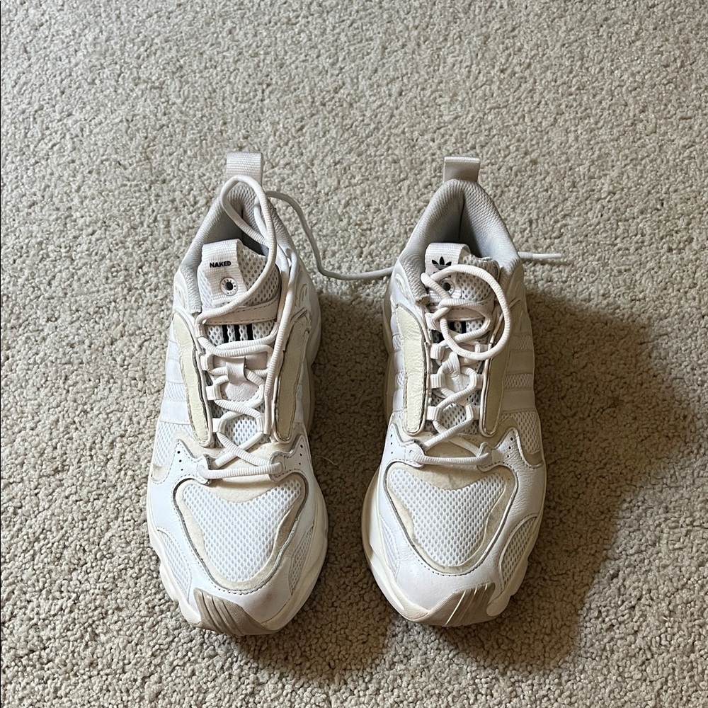 Adidas Cream and White Athletic Shoes
